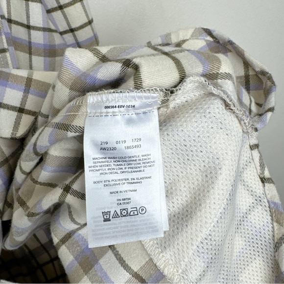 Columbia Womens Size 3X Bryce Canyon Stretch Chalk Plaid Omni Tech Button Shirt. - Picture 12 of 15